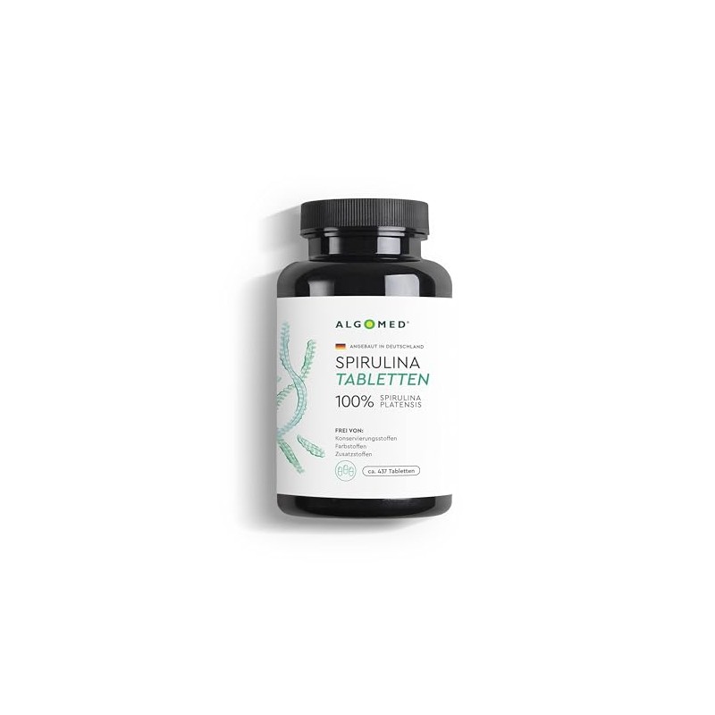 Algomed Spirulina Tablets, Direct from the Algae Farm, 100% Spirulina