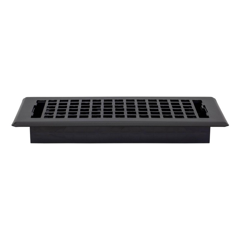 Decor Grates LTH410-BLK Lattice Floor Register, 4x10 Inches, Black