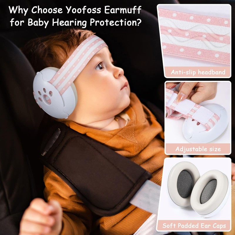 Yoofoss Ear Protection Baby 0-36 Months - Baby Headphones Noise