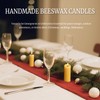 16 Packs Natural Beeswax Pillar Candles,8 Hour Long Burn Time