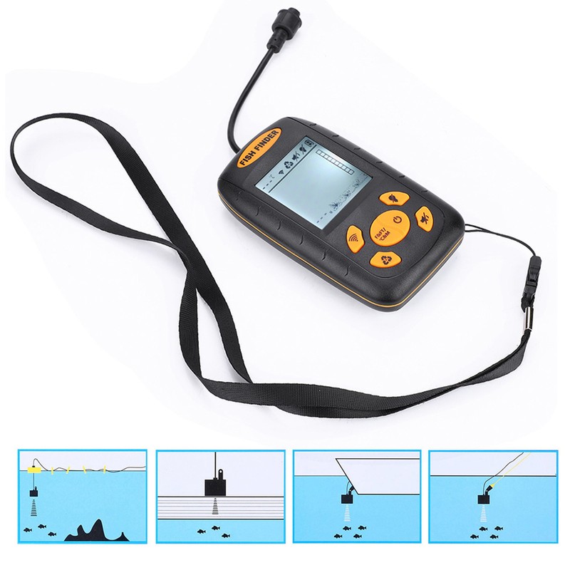 Sonar Frequency Fish Finder Fishing Sensor Underwater Transducer Fishing Accessory