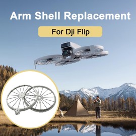 ZWLLKJGS Dji Flip Foldable Arm Shell Replacement Flip Propeller Blade Protector Protective Cover for Dji Flip Body Shell Repair Parts Drone Body Kit Grey (Left Rear Protection Shell)