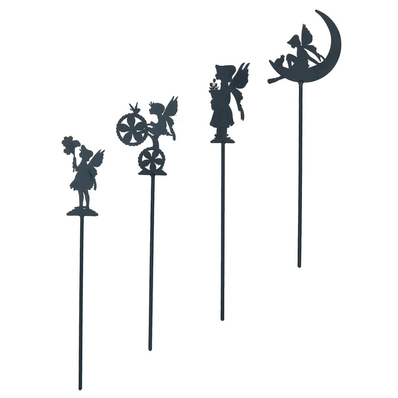 AB Tools Small Black Fairy Pixie Silhouettes Set of 4