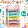 Tenceur 6 Pcs Turn in Trays Classroom, Pastel Paper Tray