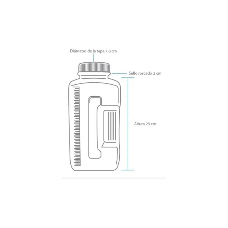 Bote Recolector Orina 24 Horas Capacidad 2.7 Premium