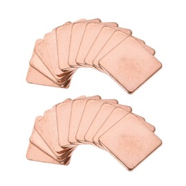 sourcing map Flat IC Chipset Thermal Copper Heatsink for CPU GPU RAM 20 x 20 x 1.5 mm Pack of 20