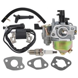 Carbhub Carburetor+Ignition Coil Kit for OHV Horizontal Engine 68121 69727 69730, Harbor Freight Predator 212cc R210 6.5HP 7HP, Honda GX140 GX160 GX168 GX200 5HP 5.5HP 6.5HP Engine