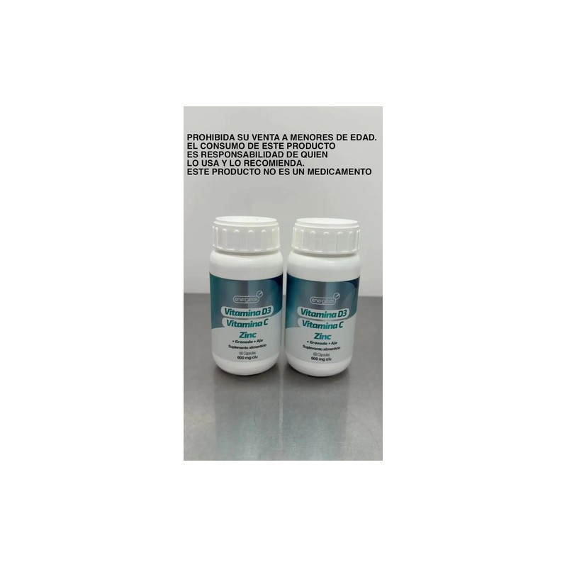 Vitamina Zinc Cápsulas Energeios Suplemento Pack Sabor