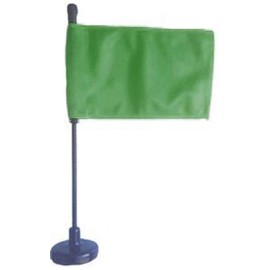 Green Assembly Line Flag with Magnetic Base and Flexible Flag Pole ~ Commercial Grade ISO 9002 Certified