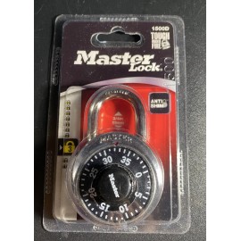 Master Lock Anti-Shim 3-Digit Combination Lock #1500D Black 3/4’ Security NEW