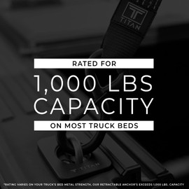 TITAN ANCHORS Retractable Truck Bed Tie Down Anchors Compatible with 2017-2025 Ford F450 Super Duty | 4-Pack