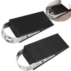 Door Stoppers, 2 Pack Heavy Duty Door Wedge Stopper to Keep Doors in Place, Anti-Slip Sturdy Rubber Door Stop Holder Great for Any Floor and Door, No Scratch and Slamming