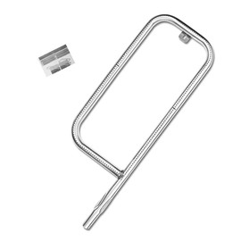 Uniflasy 41862 Grill Burner for Weber Q200, Q220, Q2000 Q2200, 396000, 396001, 396002, 566002, 53060001, 304 Stainless Steel 20.5 Inches Grill Burner Tube Pipe Kit Replacement for Weber 69956/60041
