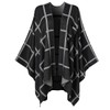 Ferand Women's Plaid Shawl Wraps Reversible Open Front Ponchos Soft