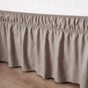 MEILA Wrap Around Bed Skirt Three Fabric Sides Elastic Dust