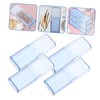 KONTONTY 4pcs Cotton Swabs Holder Storage Box Portable Organiser for