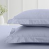 Bianca 200 Thread Count Cotton Percale Oxford Pillowcase Pair Lavender