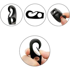 DONGKER Kayak Deck Rigging Set, Kayak Bungee Rope with Bungee Rope End Hook/Fixed D-Ring/J Hook/Screws for Kayak Boat Canoe Equipment, Fishing, Camping etc