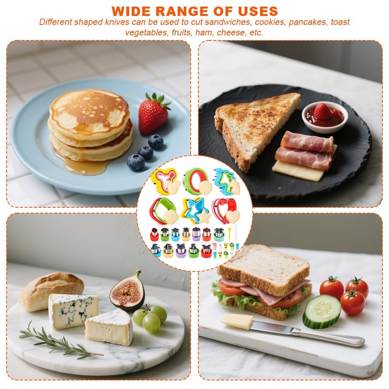 Sandwich Cutters for Kids, 30 Pack Cookie Cutters for Kids,