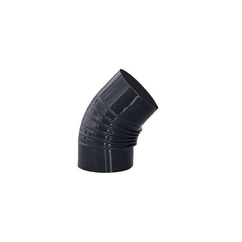 Elbow 45° in Black vitrified Colour 900° C-Ø150 mm -