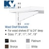 Knape & Vogt, Black, John Sterling Dual Trak Adjustable Wood