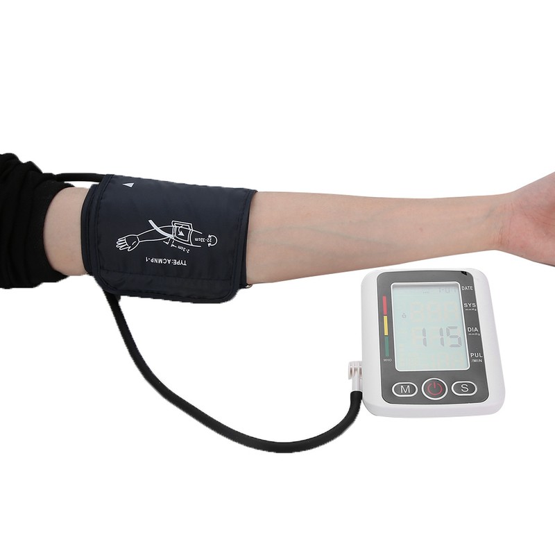 Electric Blood Pressure Monitor Digital Arm Sphygmomanometer With Voice Function