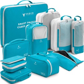 VASCO 11 Set Packing Cubes - Premium Suitcase Organizer for Travel for Women- Waterproof, Lightweight and Breathable Compression Packing Cubes - Multiple Function Luggage Organizer Packing Cubes