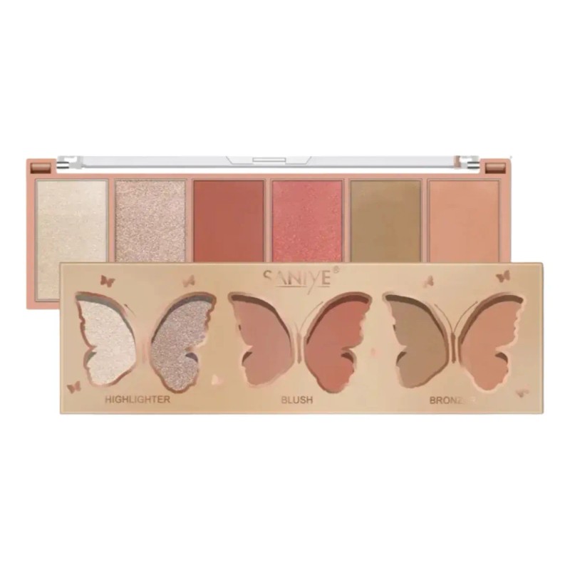 Saniye Paleta Rubor con Contorno e Iluminador 3 Tonos Pack