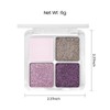 Erinde 4 Colors Eyeshadow Palette - Matte, Metallic and Shimmer