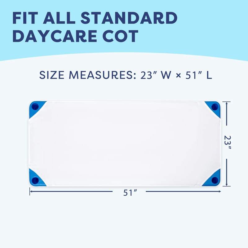 Comfyanno Cot Sheets for Daycare, Standard Size Daycare Cot Sheet,
