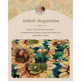 Kokaaee Decorative Throw Pillow Cover 18x18 - Vintage Pillowcovers with Fringe Sunflower Cute Pillow Case with Zipper for Living Room Couch Sofa Bed Rustic Boho Design Abstract Patterned