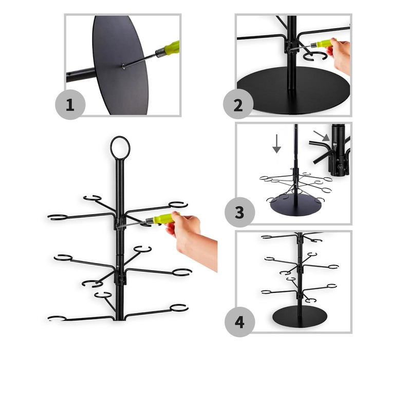 Cocktail Tree Stand, Wine Glass Flight Tasting Display For Drinks,
