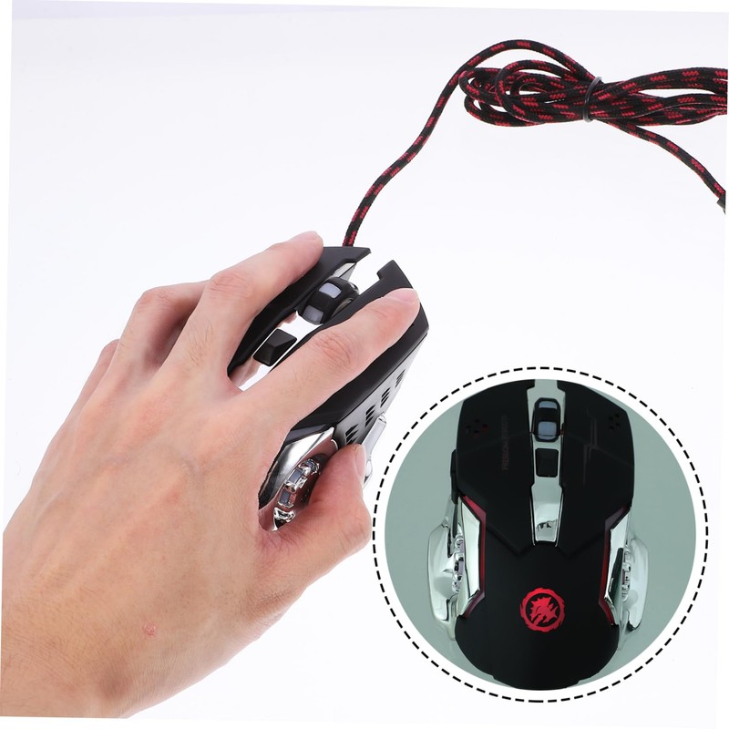 SEWACC LED Optical Gaming Mouse Ergonomic USB Wired Design Dpi