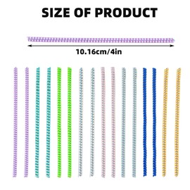 16PCS Cochlear Implant Cable Wrap, Colorful Cochlear Hearing Aid Wires Twist Protector Helps to Protect and Strengthen The Wire, Hearing Aids Accessories Help Protect Enhance The Service Life of Wires