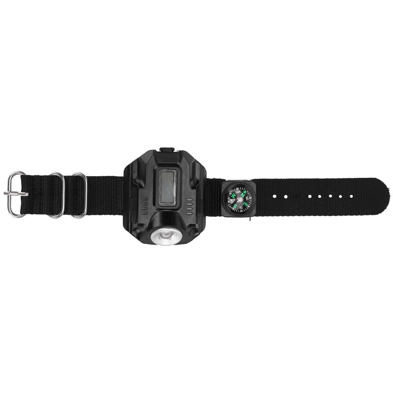 Wrist LED Light Hand Flashlight with Display Electronic Watch MultiFunctional