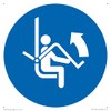 Mandatory: Open safety bar of chairlift Sign - 150x150mm -