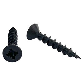 Cabentry Brand | Wood Screws | Flat Head | Phillips Square Drive | #8 | 1 1/4 Inch | Deep Thread | Sharp Point | Black Phospate Finish | 1000 Pack