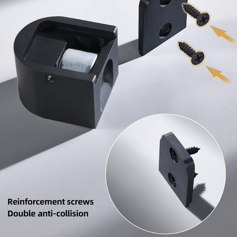 Luocute Magnetic Door Stopper Windproof, Upgrade Punchfree Mechanical Silent Floor
