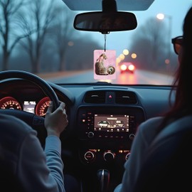 RYVJU Trendy Pink Leopard Print Lavender Car Scents Air Freshener 4 Pcs, Coquette Cheetah 8 Ball Dice Hanging Air Freshener for Closet Drawer Books Bathroom, Girly Car Accessories Decor for Women