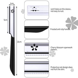 10 Pieces Eyebrow Razor for Women Facial Shaver Razor Brow Shaper Eyebrow Trimmer Dermaplaner Shaping Tool with Cover (Black)