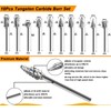CAROTUPY Tungsten Carbide Burr Set 1/8" Shank，Die Grinder Bits with