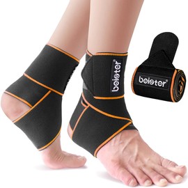Beister Adjustable Compression Ankle Brace, Elastic Foot Support Wrap, Sprains Foot Brace for Sports Protect, Arthritis, Plantar Fasciitis, Achilles Tendonitis