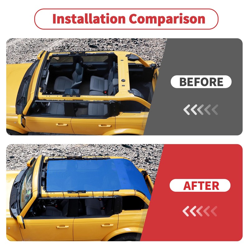 Linskip Full-Length Sunshade Compatible with Ford Bronco & Bronco Raptor
