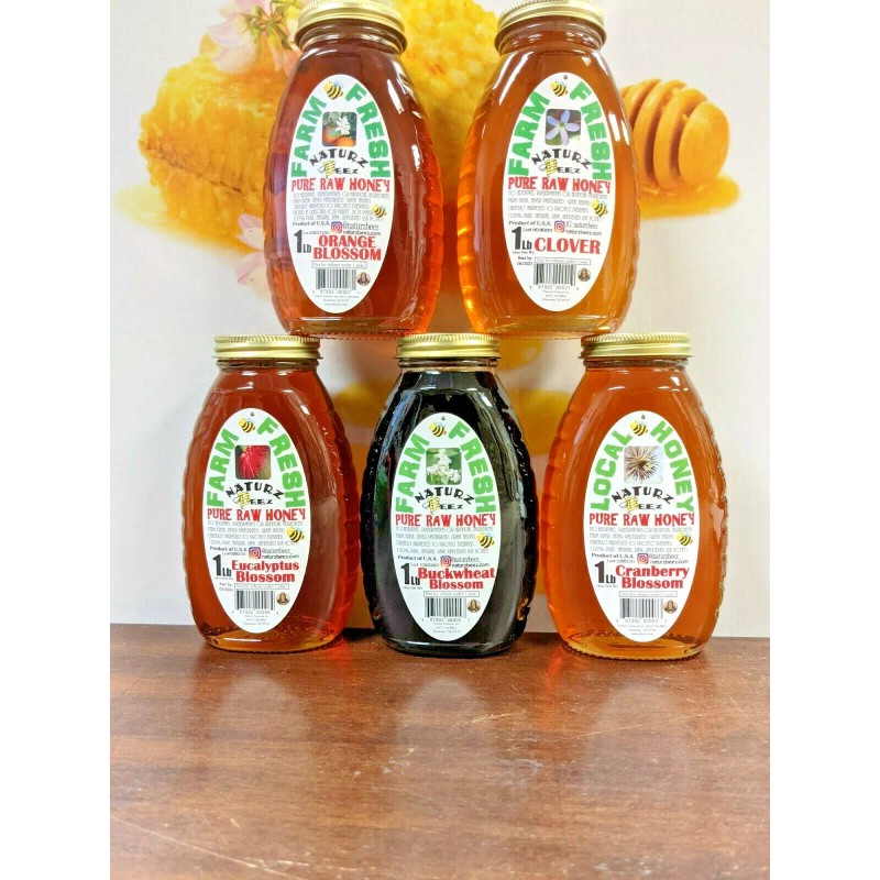 Naturz Beez RAW HONEY ORANGE BLOSSOM 2 Pack 1LB Each