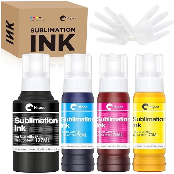 Hiipoo Sublimation Ink Refilled Bottles Compatible for ET2400 ET2720 ET2760