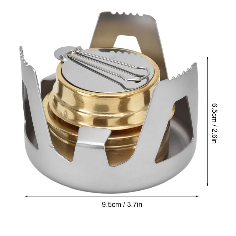 Camping Stove Windproof Vaporizable Portable Liquid Spirit Stove with Stand