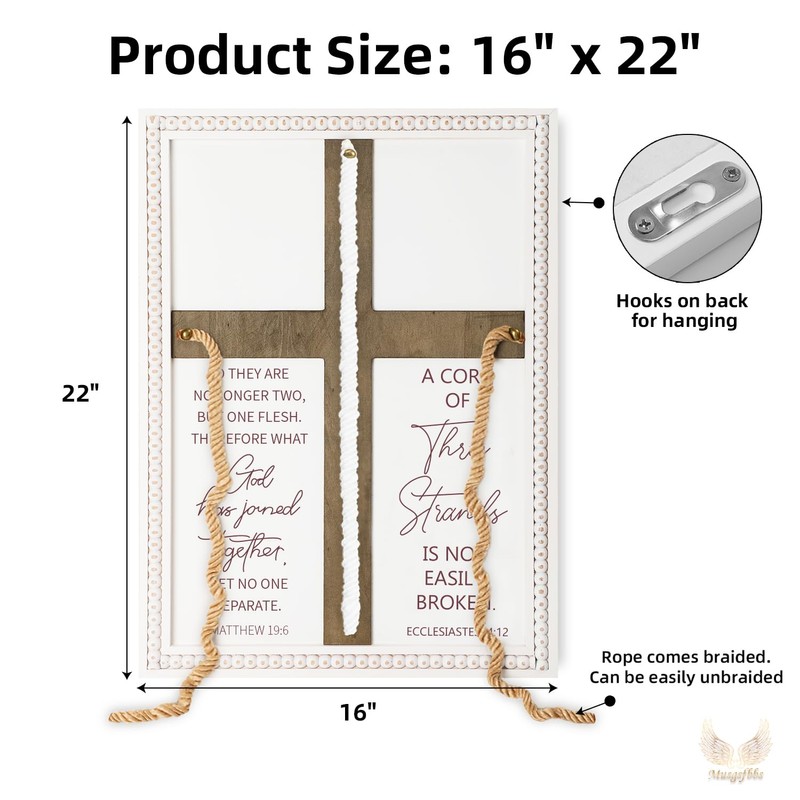 Musgsfbbs A Cord of Three Strands Wedding Ceremony Sign 16×22