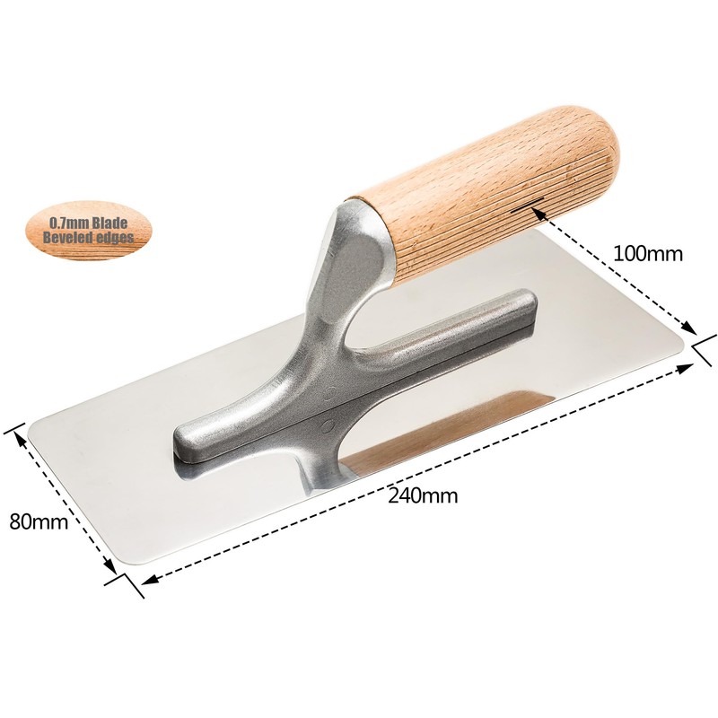 Polished Stainless Steel Venetian Plaster Trowel Set 3 PC Paint