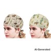 Paquete Gorros Limpieza Banda Sudor Ajustable Lazo Espalda Turbante Mujeres