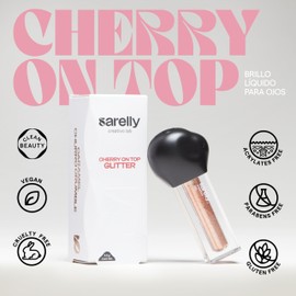 SARELLY CREATIVO LAB | Cherry on Top Glitter | Maquillaje - Glitter Líquido para Ojos, Labios y Más | Makeup - Belleza | Brillo Vegano - Cruelty Free Make Up | Variedad de Tonos